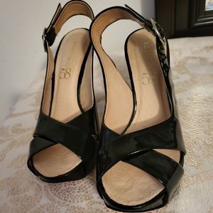 Boutique 58 Black Open Toe Heels